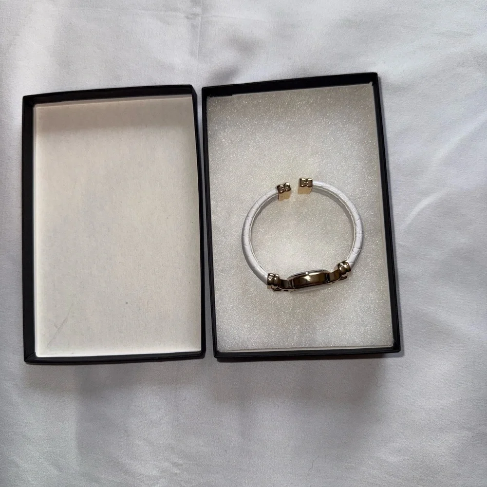 Elegant Gold and White Women's Watch